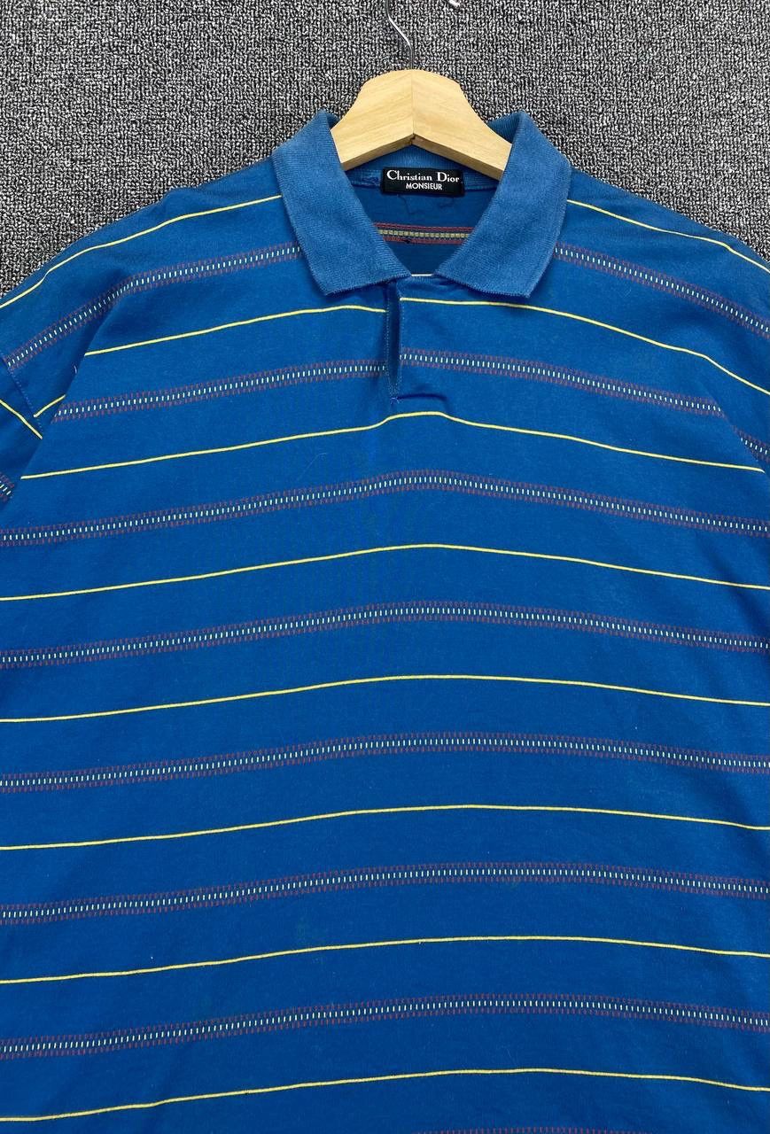 Christian Dior Monsieur Vintage Christian Dior Multicolour Stripes Polos T Shirts Size L / US 10 / IT 46 - 5 Thumbnail
