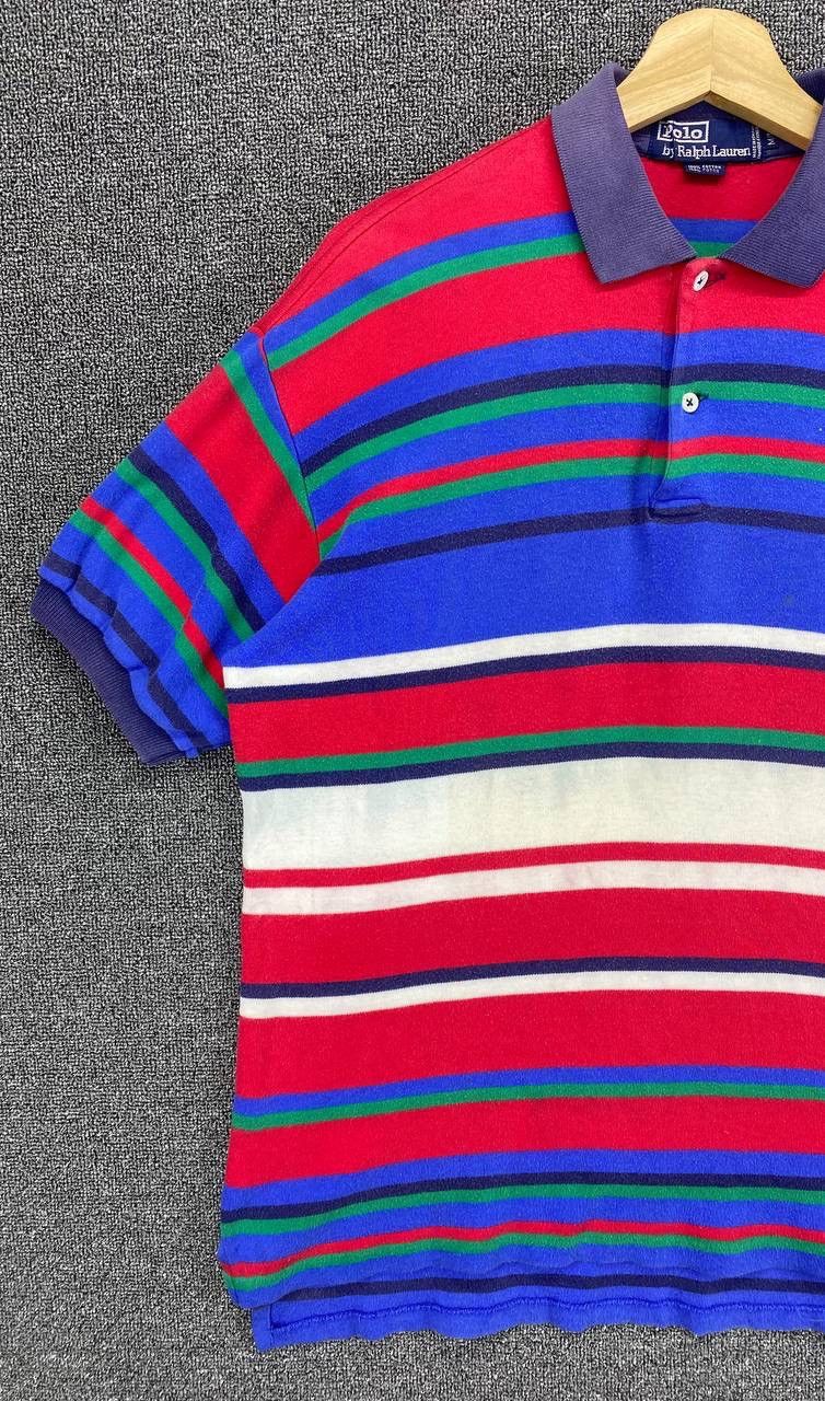 Polo Ralph Lauren Vintage Polo Ralph Lauren Multicolour Striped Polos T Shirt Size US M / EU 48-50 / 2 - 3 Thumbnail