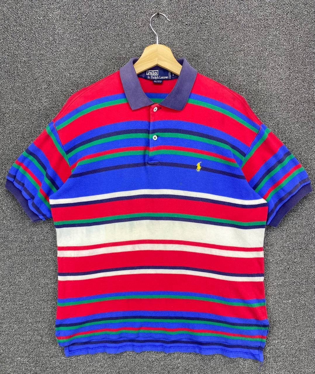 Polo Ralph Lauren Vintage Polo Ralph Lauren Multicolour Striped Polos T Shirt Size US M / EU 48-50 / 2 - 1 Thumbnail