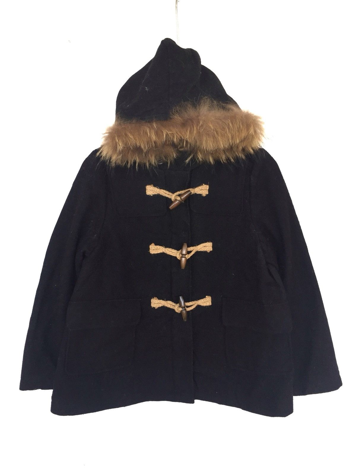 Journal Standard JS Chinese Raccoons (Tanuki) Fur Wool Duffle Coat Size US S / EU 44-46 / 1 - 1 Thumbnail