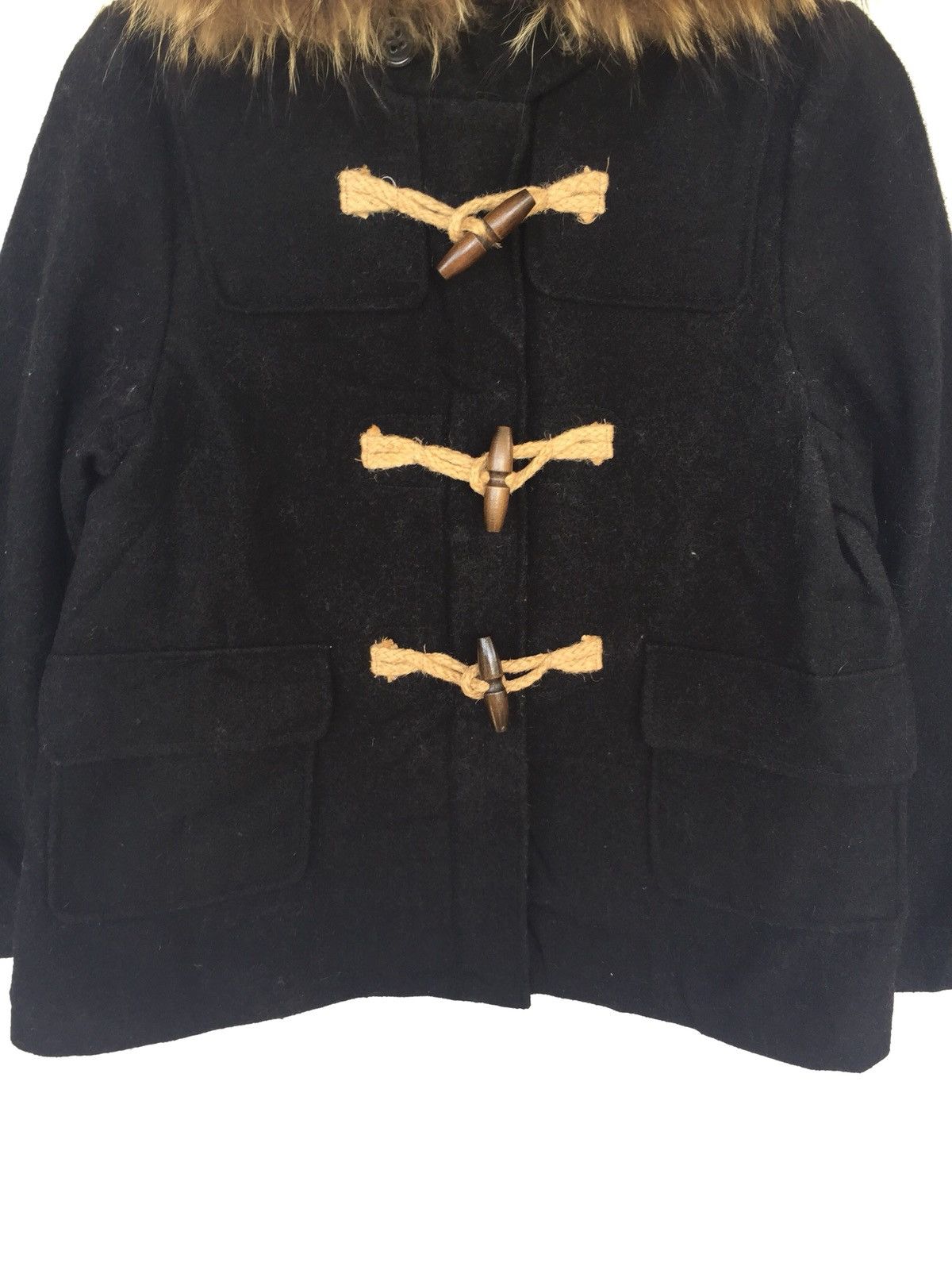 Journal Standard JS Chinese Raccoons (Tanuki) Fur Wool Duffle Coat Size US S / EU 44-46 / 1 - 5 Thumbnail