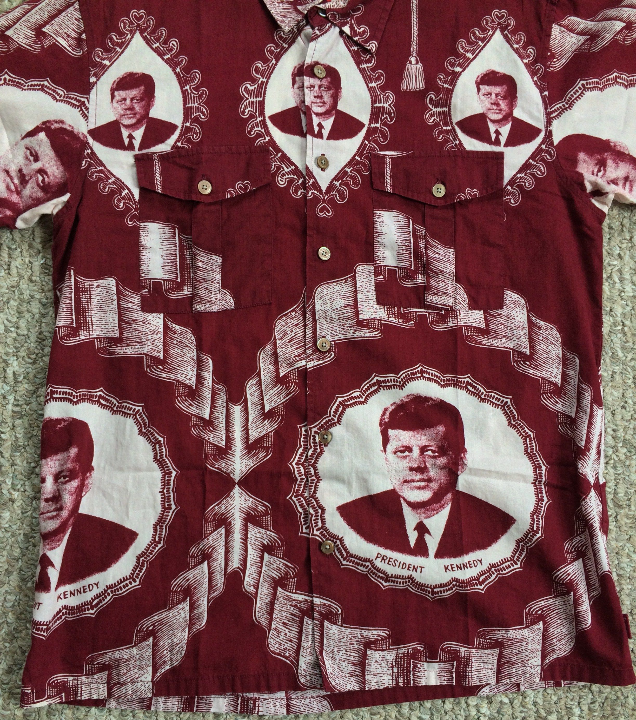Supreme S/S 2013 Supreme x JFK Kennedy Button Up size small Size US S / EU 44-46 / 1 - 3 Thumbnail
