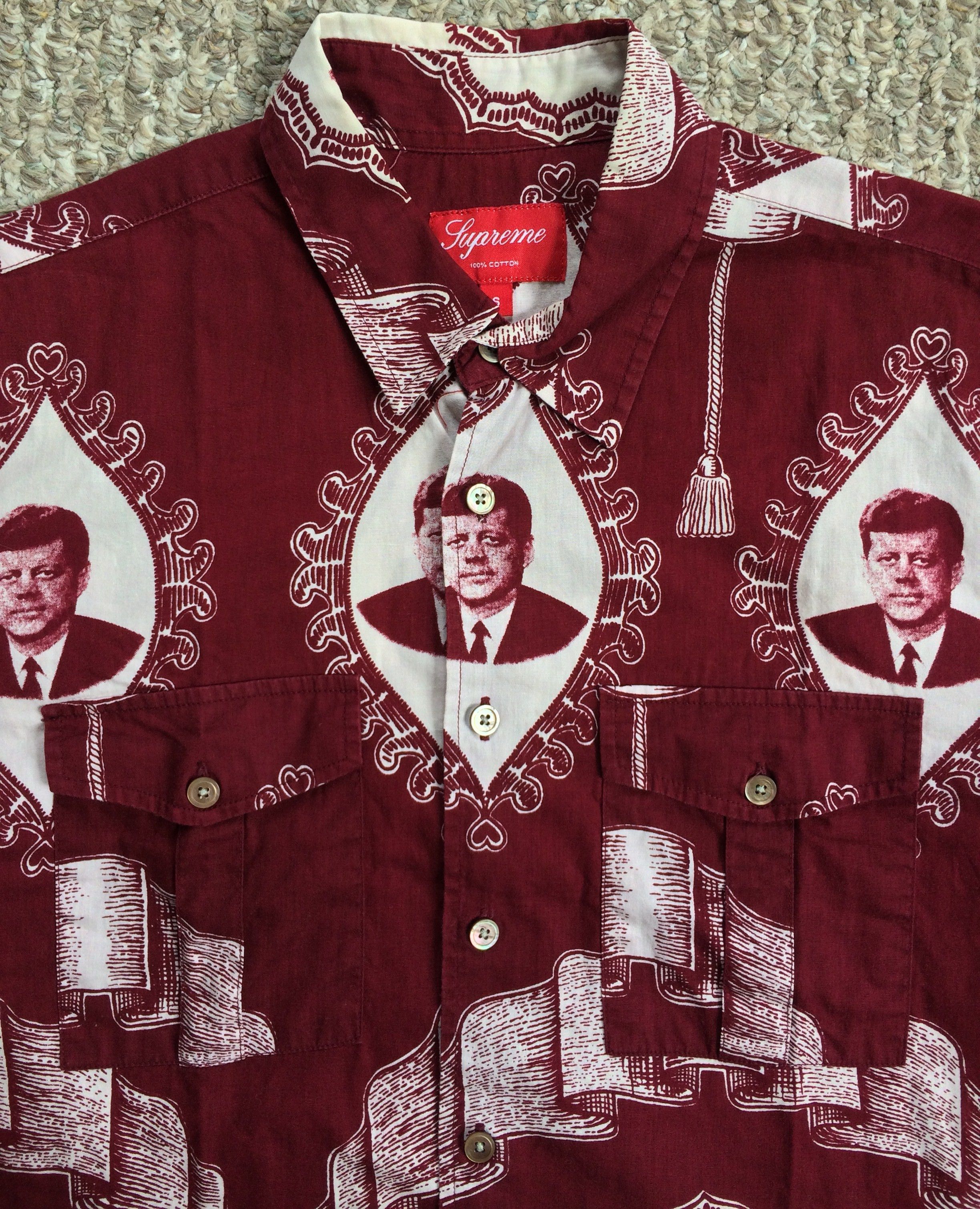 Supreme S/S 2013 Supreme x JFK Kennedy Button Up size small Size US S / EU 44-46 / 1 - 2 Thumbnail