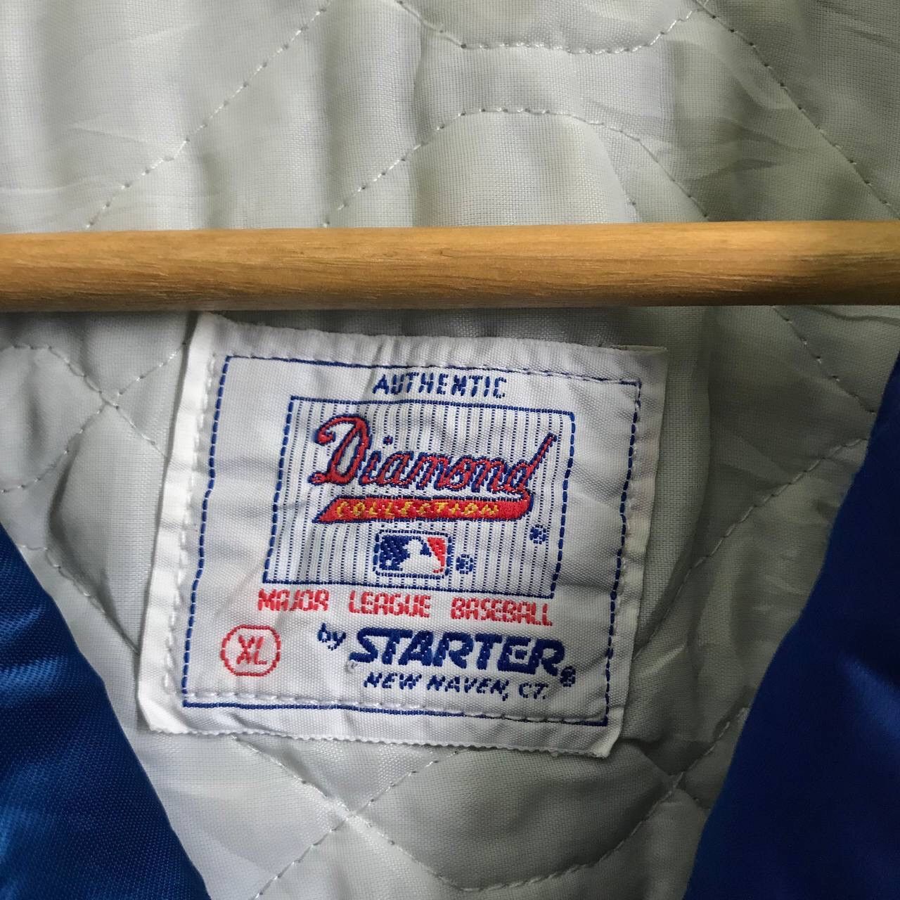 Starter Vintage Blue Satin Chicago Cubs MLB Jacket Size US XL / EU 56 / 4 - 6 Thumbnail