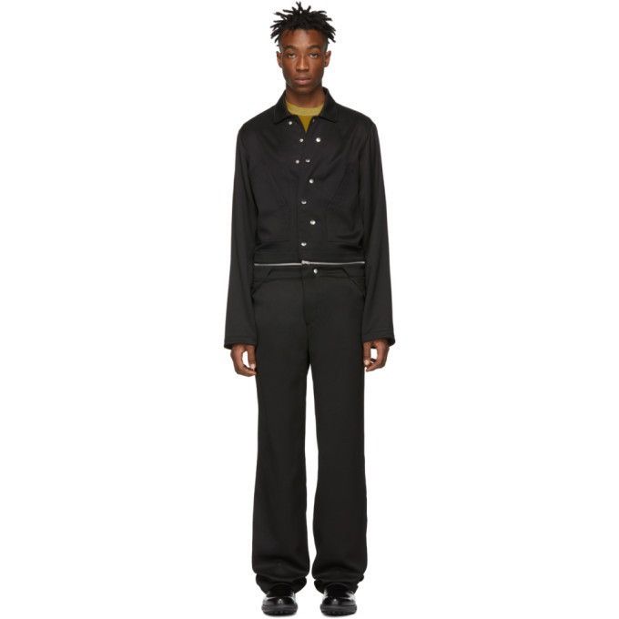 Kiko Kostadinov 0004 Black Zippered Jumpsuit Medium Size US 32 / EU 48 - 1 Thumbnail