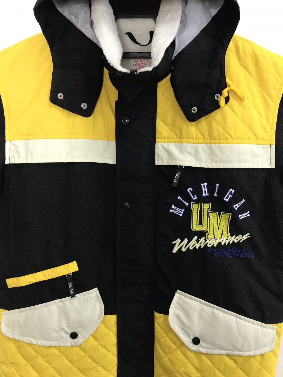 NCAA Parka Michigan UM Wolverines Double Pockets Jacket Hoodie Size US XL / EU 56 / 4 - 3 Thumbnail