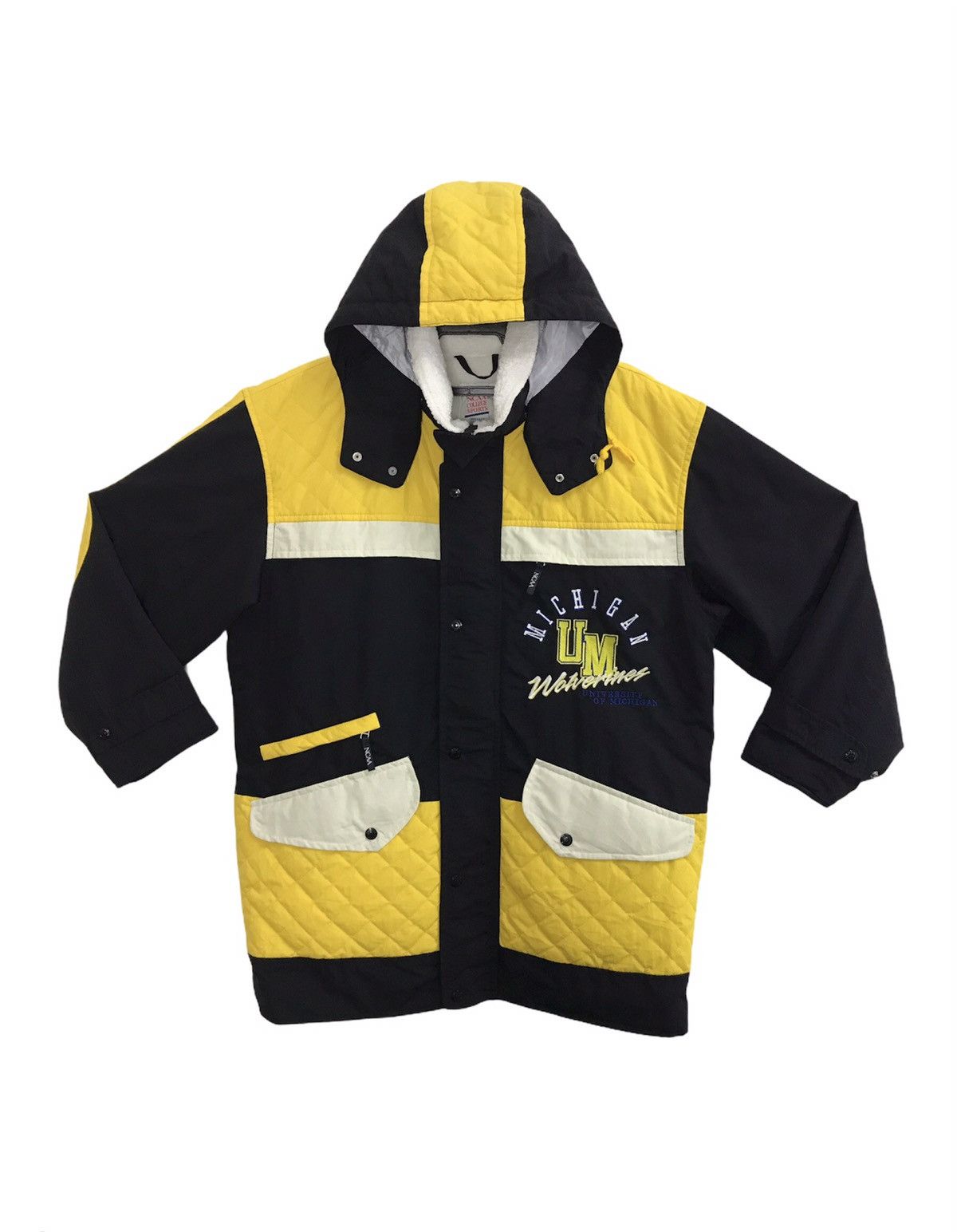 NCAA Parka Michigan UM Wolverines Double Pockets Jacket Hoodie Size US XL / EU 56 / 4 - 1 Thumbnail
