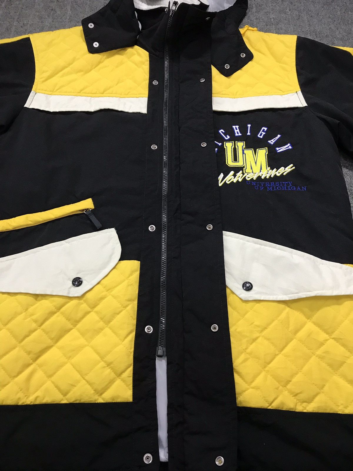 NCAA Parka Michigan UM Wolverines Double Pockets Jacket Hoodie Size US XL / EU 56 / 4 - 8 Thumbnail