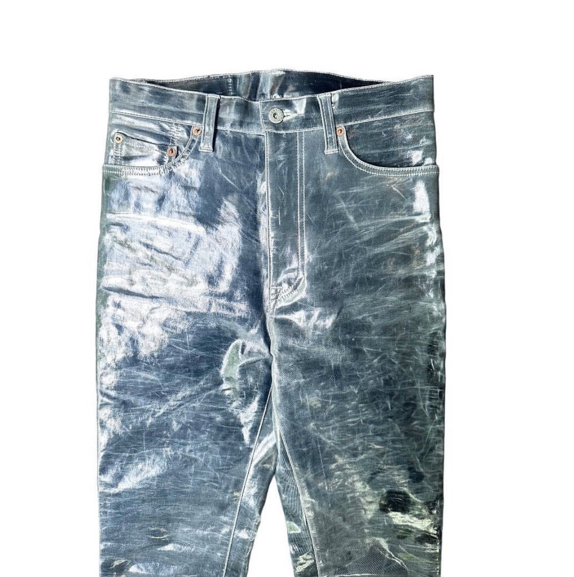 Doublet Doublet ‘Coated’ Denim Black Pants Size US 29 - 3 Thumbnail