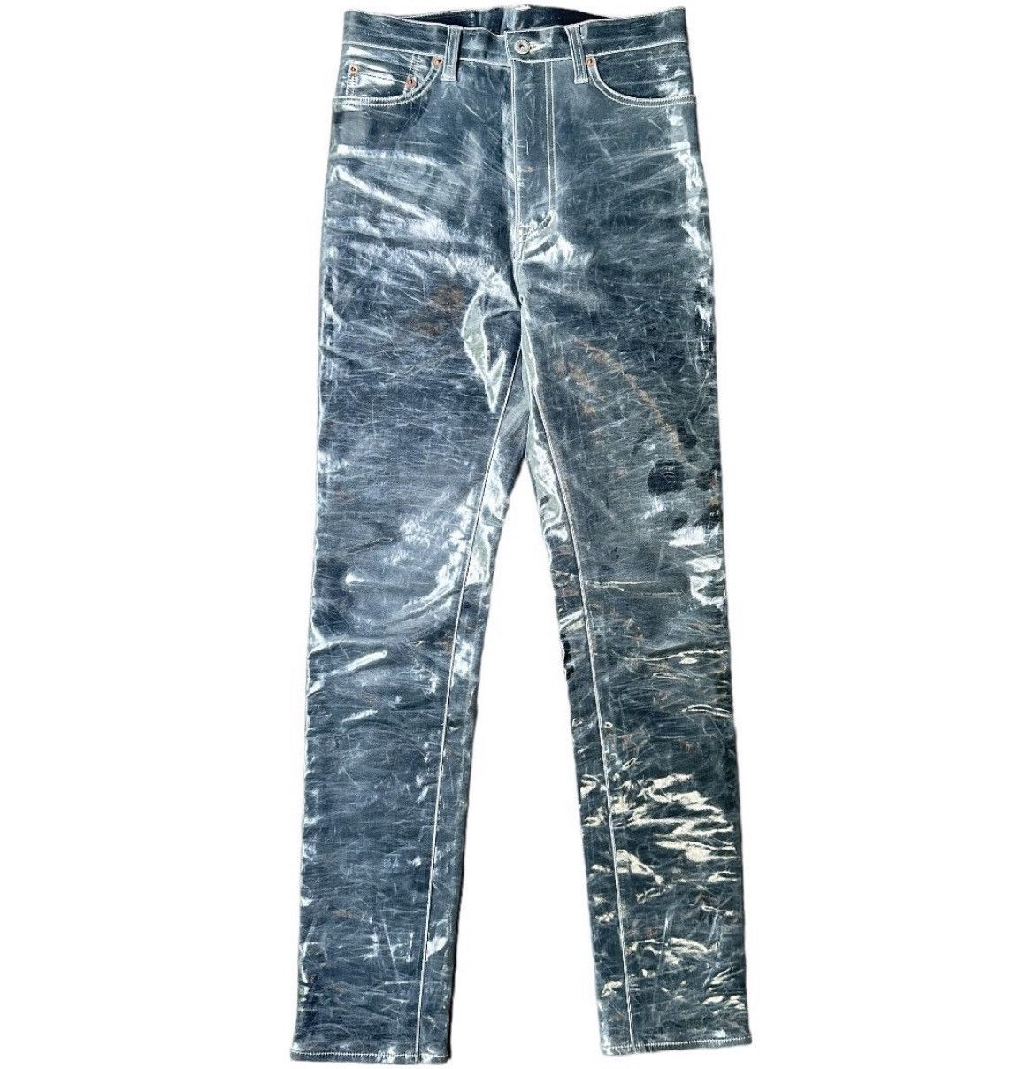 doublet パンツ LEATHERCOATINGDENIMCHAPSPANTS