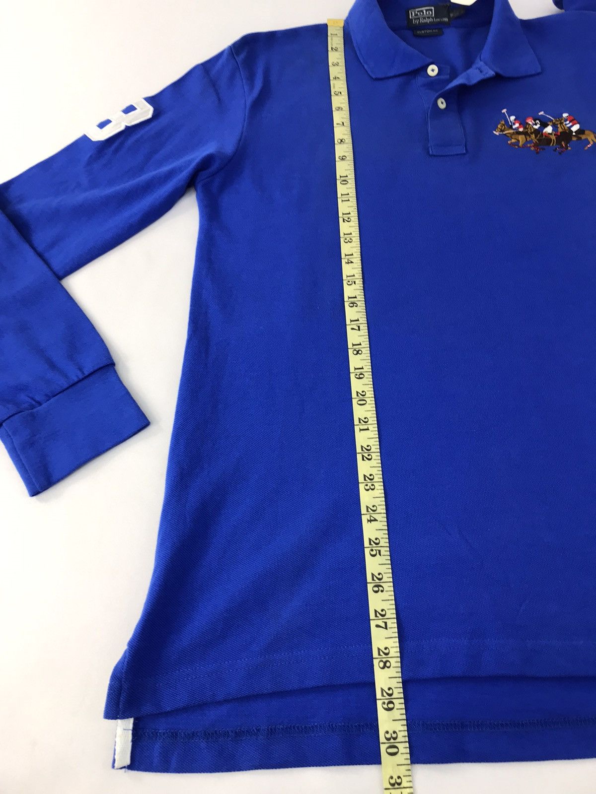 Polo Ralph Lauren Vtg Polo Ralph Lauren Big Logo Colour Blue Design Size US M / EU 48-50 / 2 - 13 Thumbnail