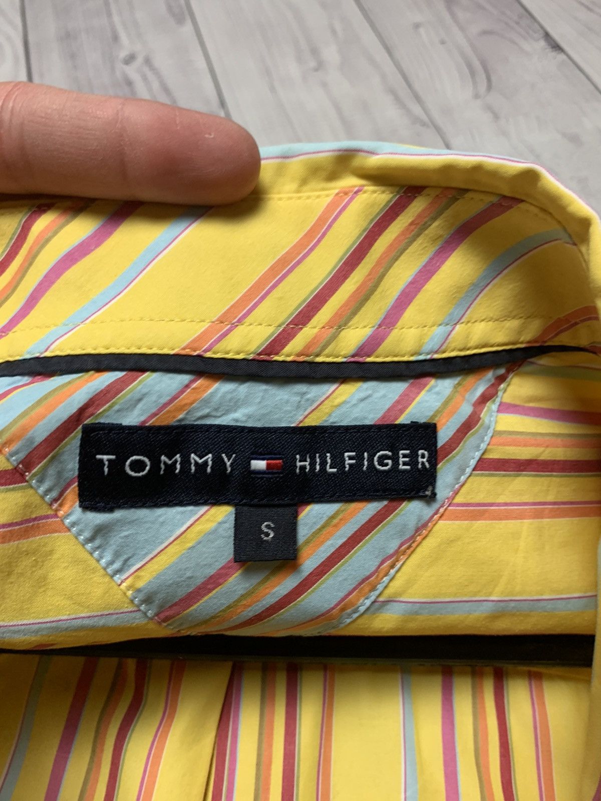 Tommy Hilfiger Vintage Tommy Hilfiger striped shirt rare yellow size S Size US S / EU 44-46 / 1 - 3 Thumbnail