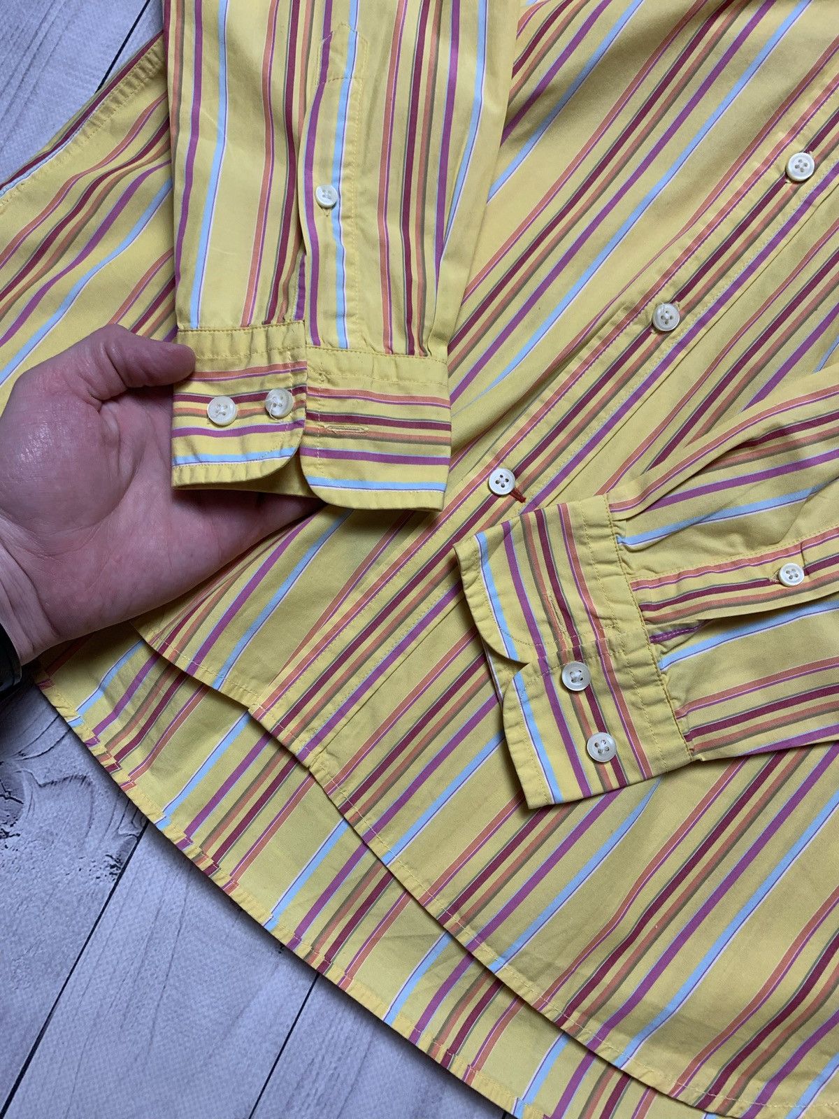 Tommy Hilfiger Vintage Tommy Hilfiger striped shirt rare yellow size S Size US S / EU 44-46 / 1 - 5 Thumbnail