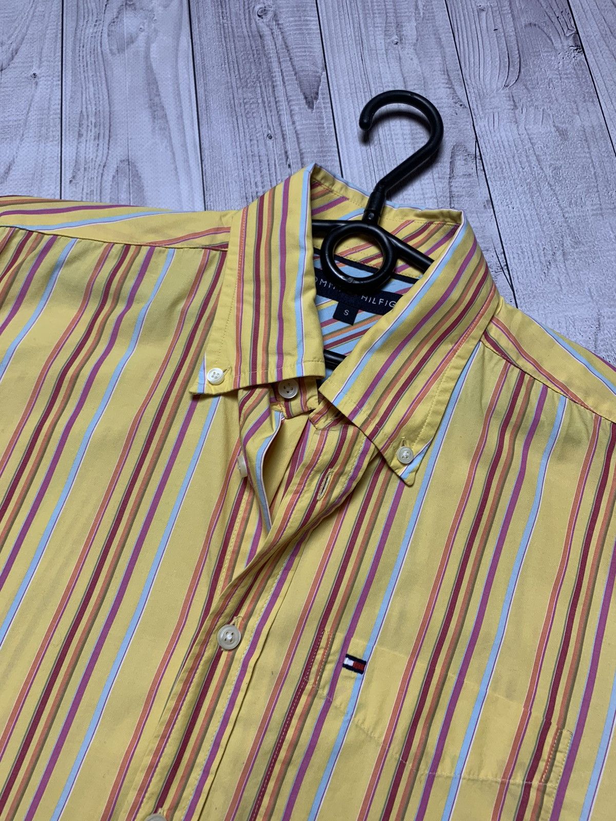 Tommy Hilfiger Vintage Tommy Hilfiger striped shirt rare yellow size S Size US S / EU 44-46 / 1 - 4 Thumbnail