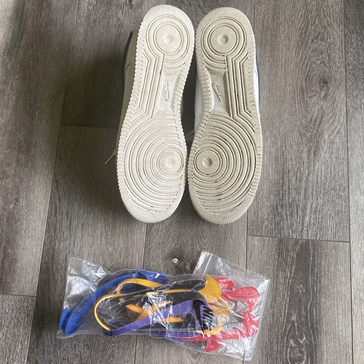 Nike × Vintage Vintage Nike Air Force 1 Low Removable Swoosh Pack White 07 Size US 12 / EU 45 - 6 Thumbnail