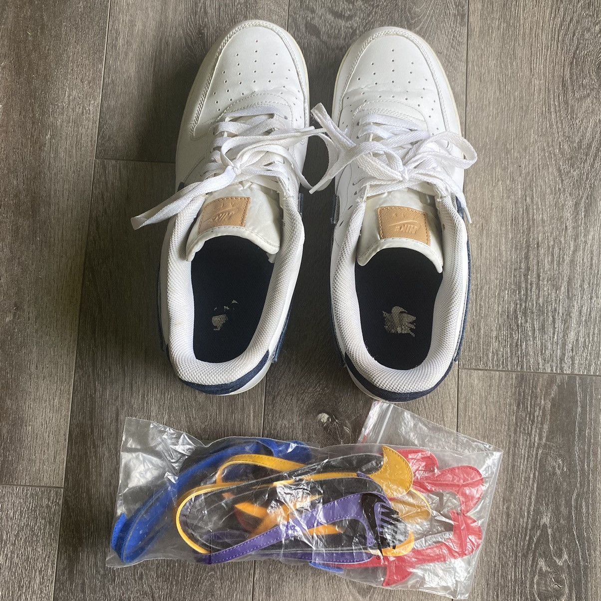 Nike × Vintage Vintage Nike Air Force 1 Low Removable Swoosh Pack White 07 Size US 12 / EU 45 - 5 Thumbnail