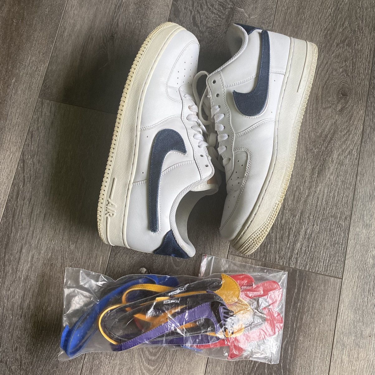 Nike × Vintage Vintage Nike Air Force 1 Low Removable Swoosh Pack White 07 Size US 12 / EU 45 - 4 Thumbnail