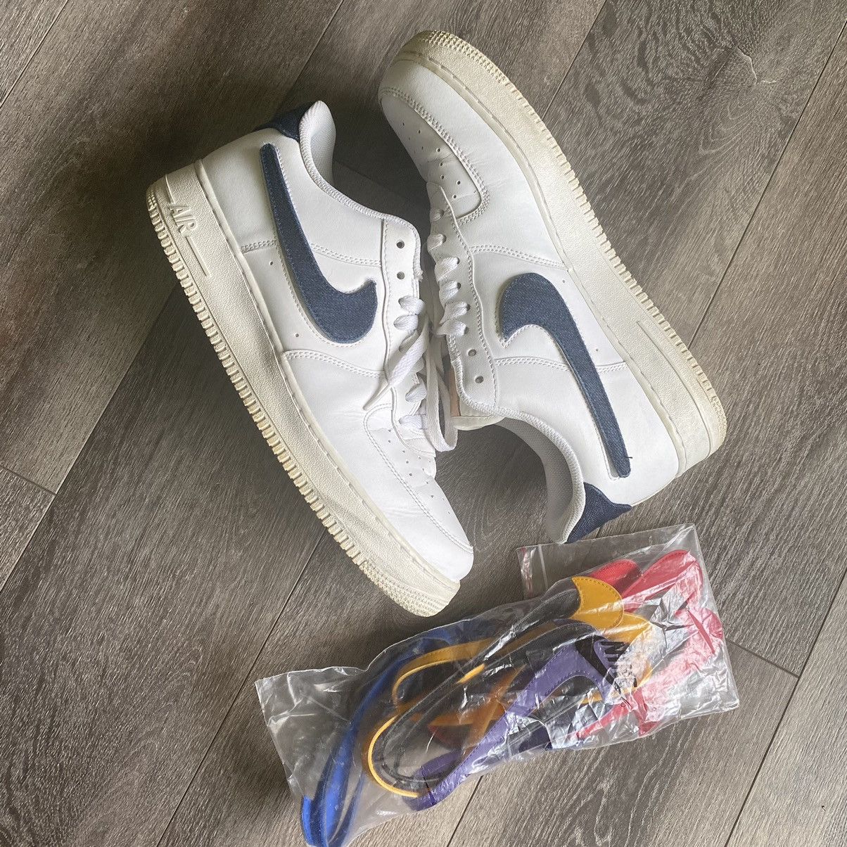 Nike × Vintage Vintage Nike Air Force 1 Low Removable Swoosh Pack White 07 Size US 12 / EU 45 - 3 Thumbnail