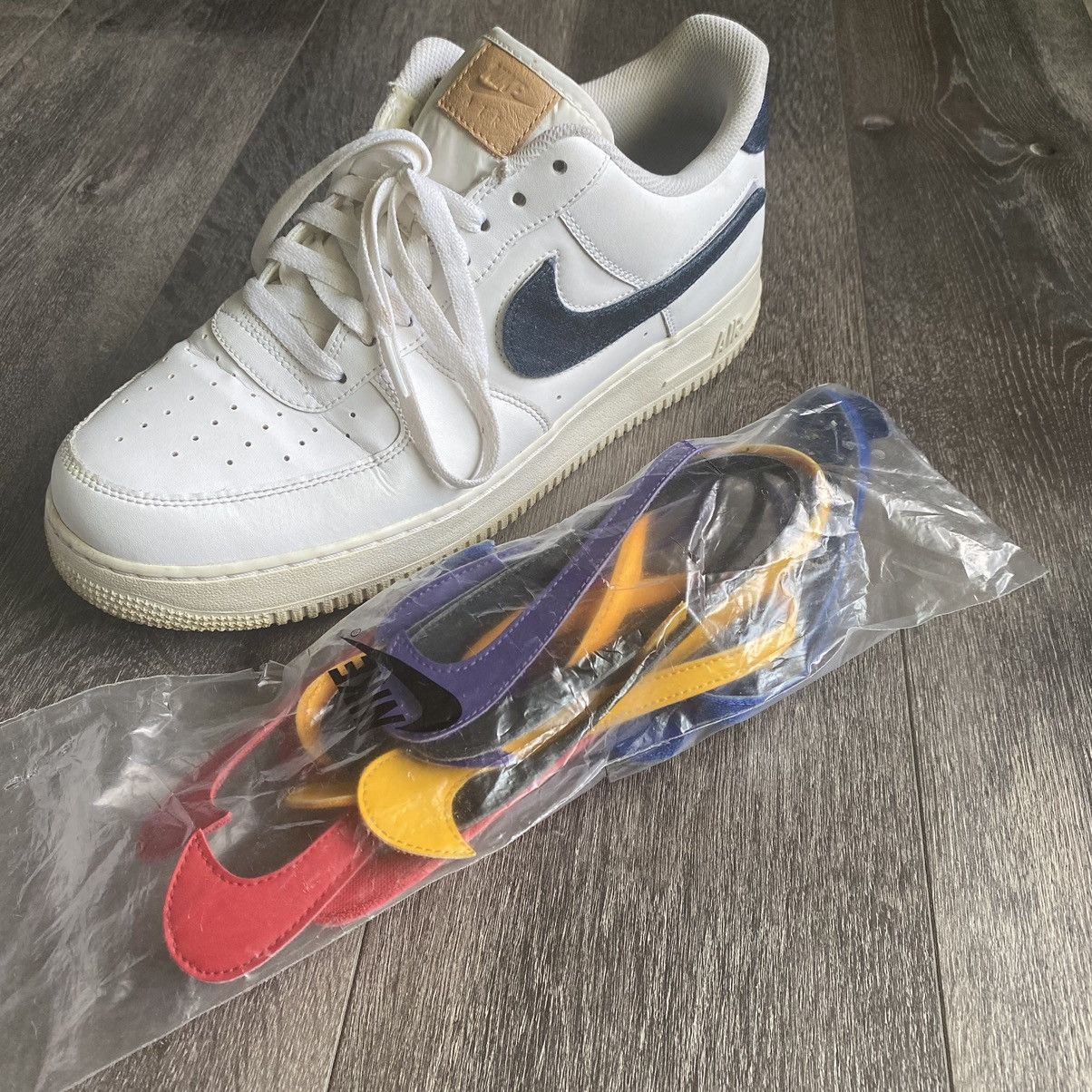 Nike × Vintage Vintage Nike Air Force 1 Low Removable Swoosh Pack White 07 Size US 12 / EU 45 - 11 Thumbnail