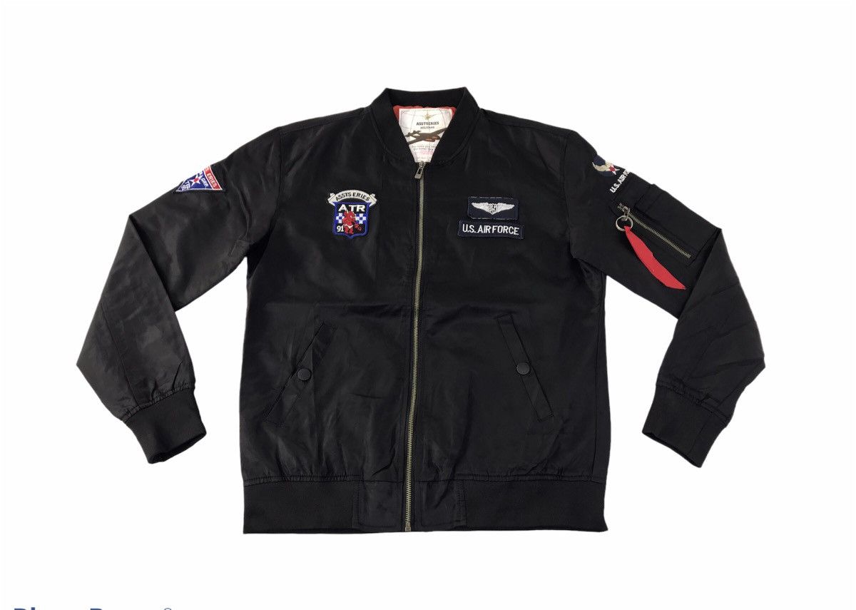 Japanese Brand Asst series Military USAF Grant Heights Base Flight Bomber Size US L / EU 52-54 / 3 - 2 Thumbnail
