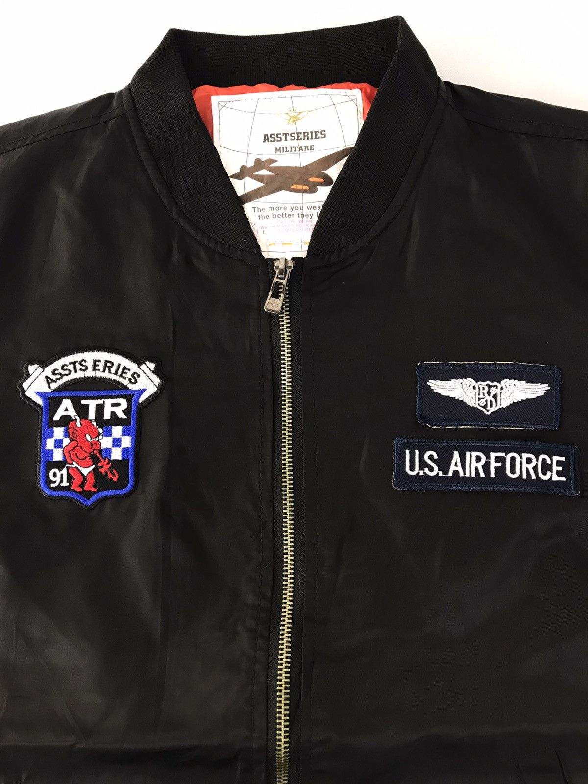 Japanese Brand Asst series Military USAF Grant Heights Base Flight Bomber Size US L / EU 52-54 / 3 - 3 Thumbnail