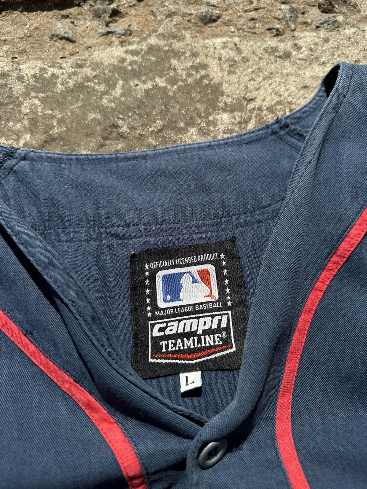 MLB × Majestic × Vintage Vintage 90s MLB Cleveland Indians Jersey T-Shirt Size US L / EU 52-54 / 3 - 4 Thumbnail