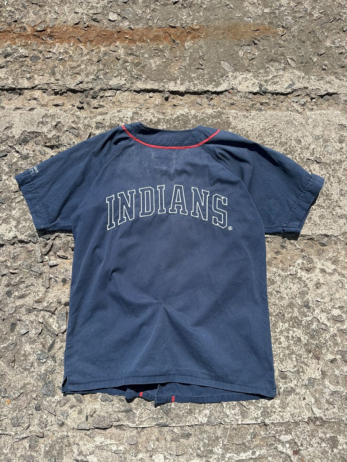 MLB × Majestic × Vintage Vintage 90s MLB Cleveland Indians Jersey T-Shirt Size US L / EU 52-54 / 3 - 8 Thumbnail