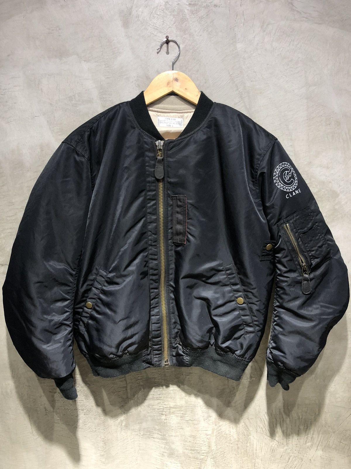 早期予約 CLANE × FRAGMENT DESIGN MA-1 黒 3 フラグメント - メンズ