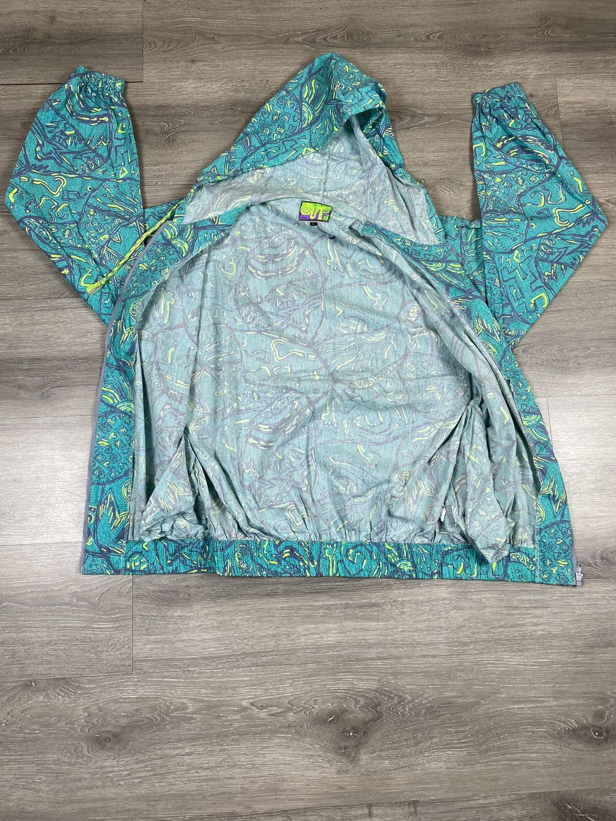 Vintage STEAL 🔥 Vintage Art Fullprint Sweater Zipper Hoodie cw21 Size US L / EU 52-54 / 3 - 4 Thumbnail