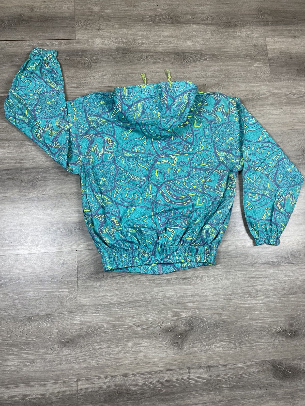 Vintage STEAL 🔥 Vintage Art Fullprint Sweater Zipper Hoodie cw21 Size US L / EU 52-54 / 3 - 6 Thumbnail