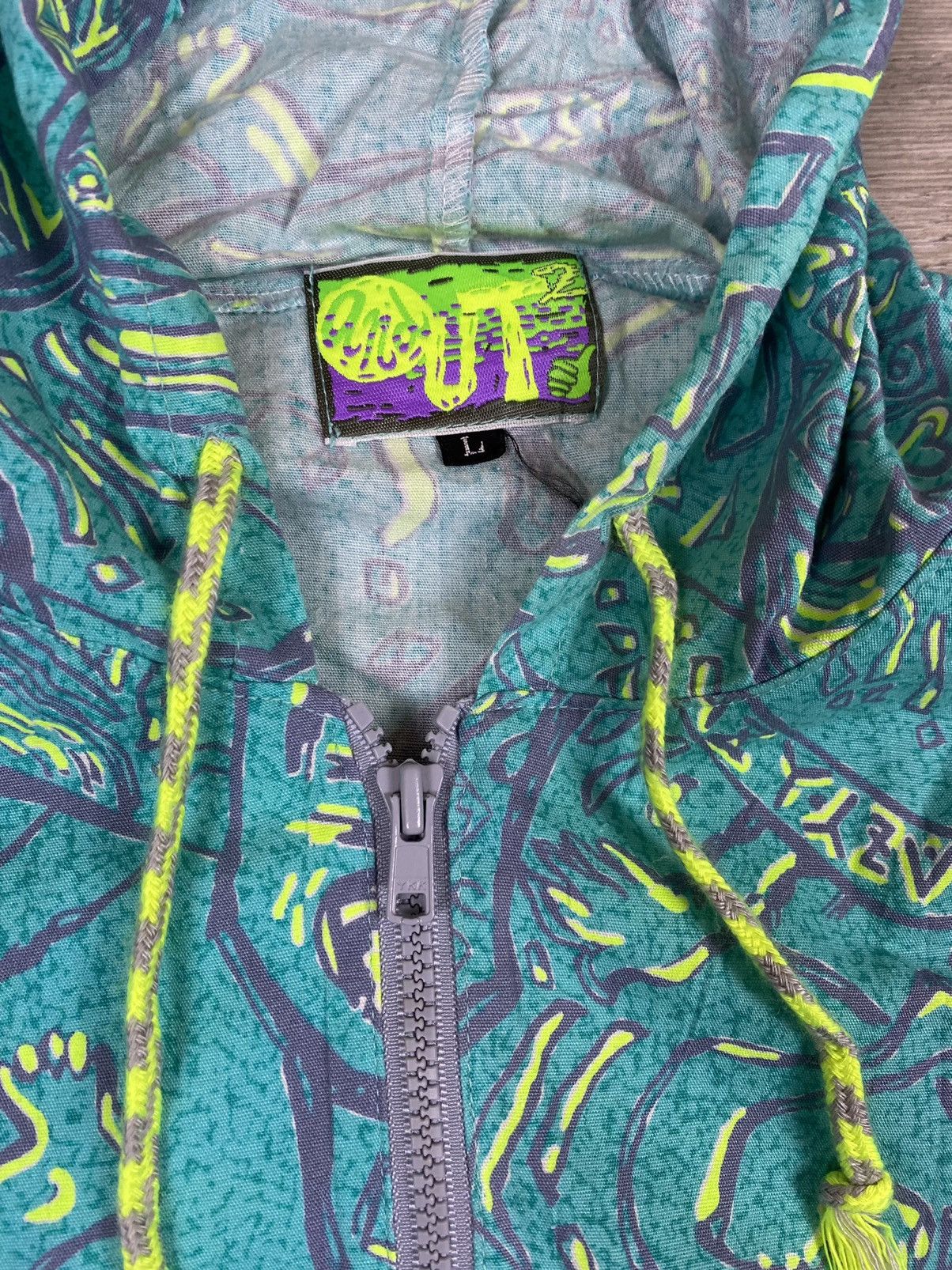 Vintage STEAL 🔥 Vintage Art Fullprint Sweater Zipper Hoodie cw21 Size US L / EU 52-54 / 3 - 2 Thumbnail