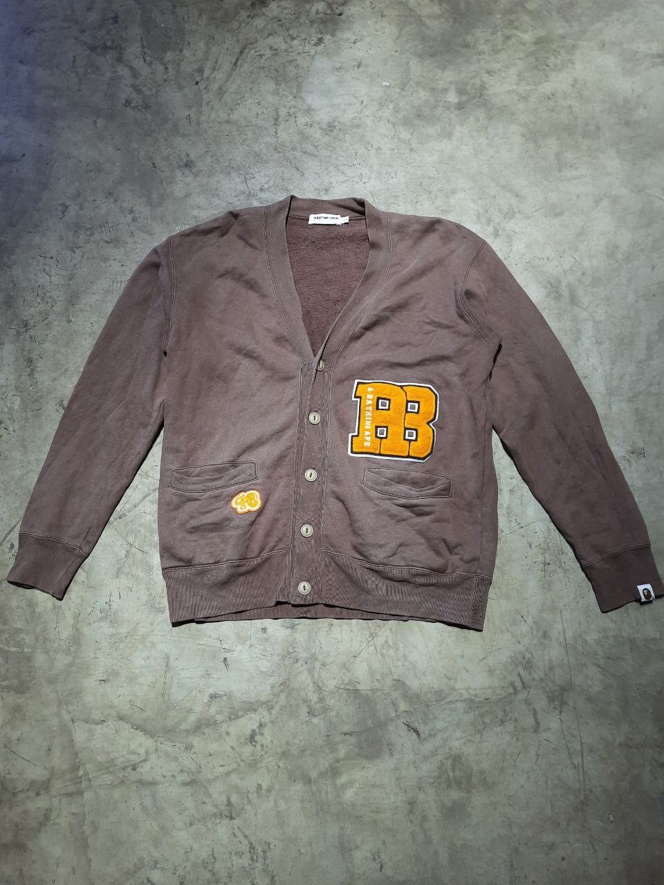 image of Bape Cardigan in Brown, Men's (Size Large)