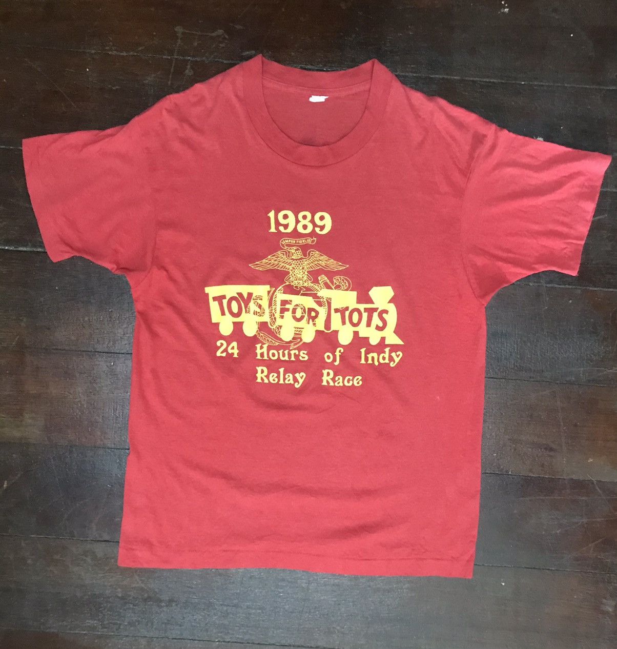 Vintage Vintage toys for tots 1989 by usmc printed tee Size US M / EU 48-50 / 2 - 7 Thumbnail
