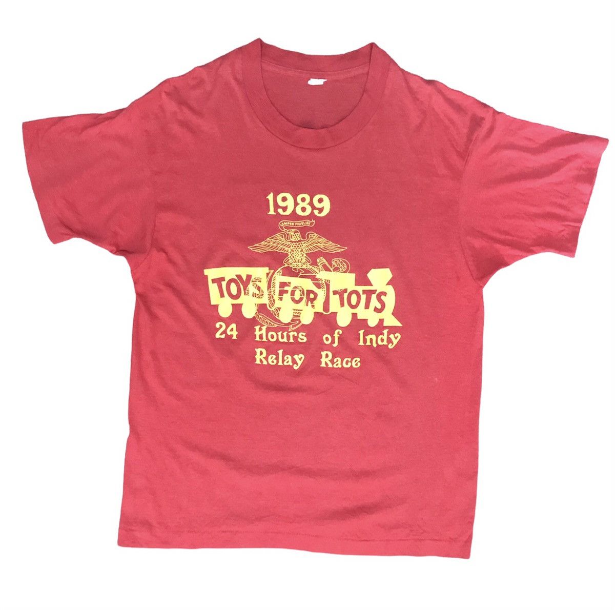 Vintage Vintage toys for tots 1989 by usmc printed tee Size US M / EU 48-50 / 2 - 1 Thumbnail