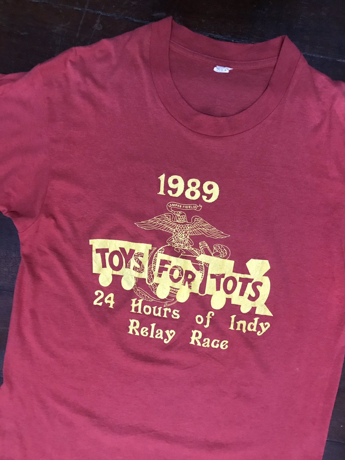 Vintage Vintage toys for tots 1989 by usmc printed tee Size US M / EU 48-50 / 2 - 6 Thumbnail