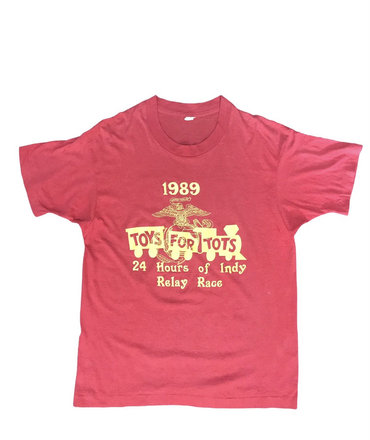 Vintage Vintage toys for tots 1989 by usmc printed tee Size US M / EU 48-50 / 2 - 2 Thumbnail