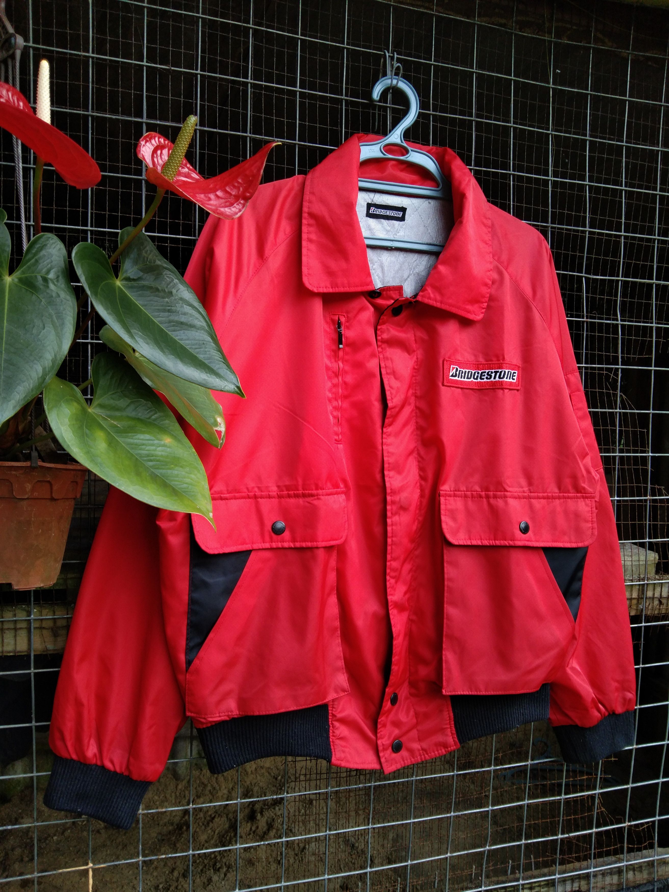 Japanese Brand BRIDGESTONE RACING MEN'S LIGHT JACKET Size US L / EU 52-54 / 3 - 3 Thumbnail