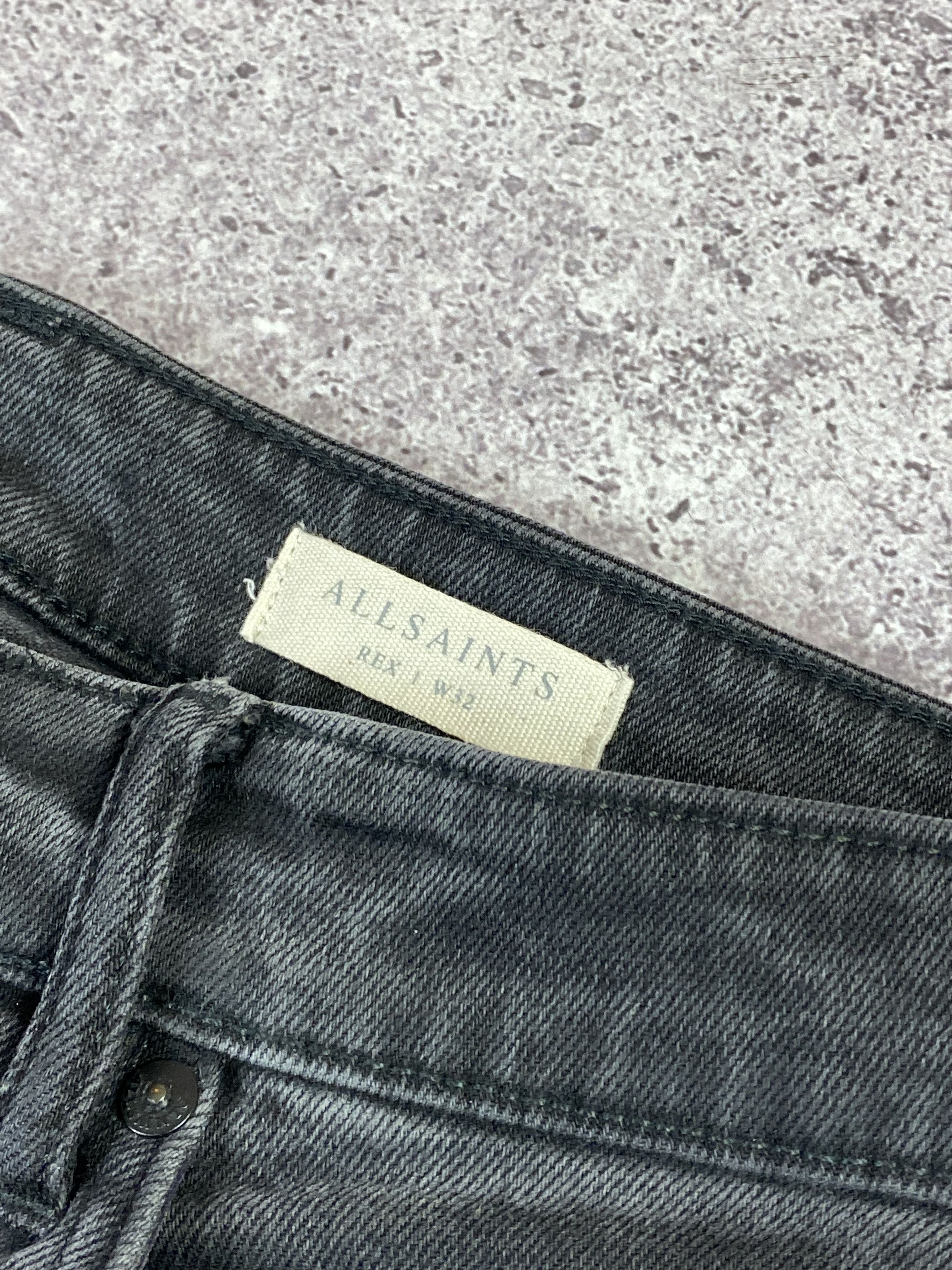 Allsaints AllSaints Rex Faded Wash Repair Slim Fit Jeans Size US 32 / EU 48 - 5 Thumbnail
