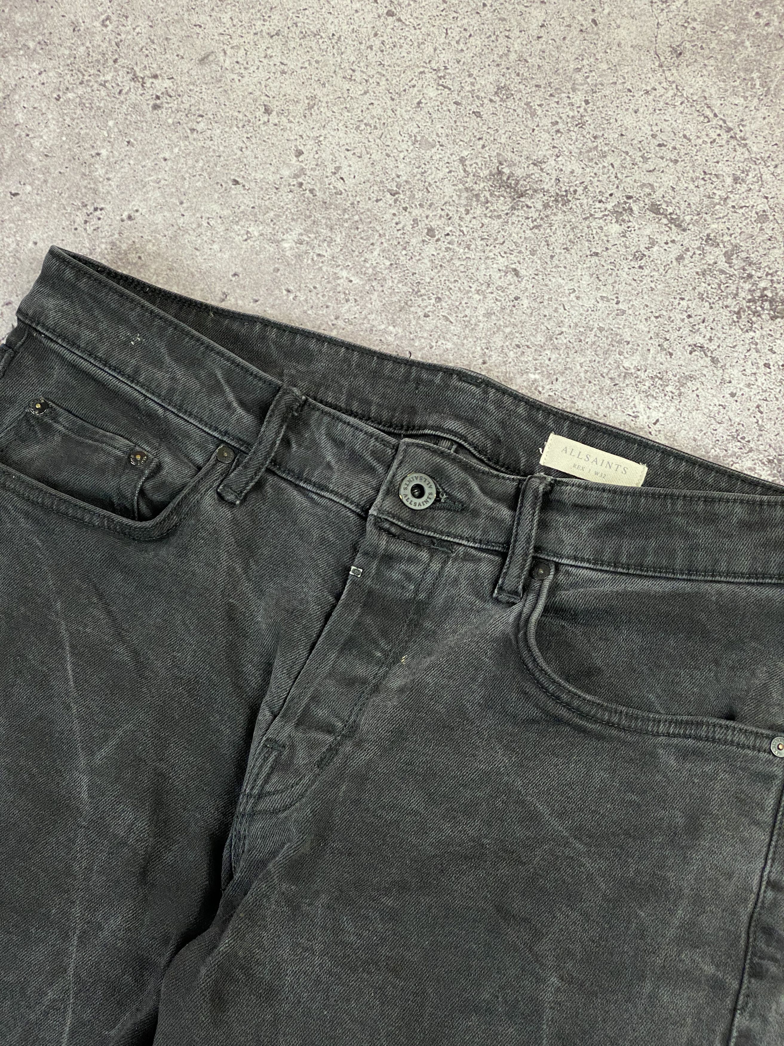 Allsaints AllSaints Rex Faded Wash Repair Slim Fit Jeans Size US 32 / EU 48 - 3 Thumbnail