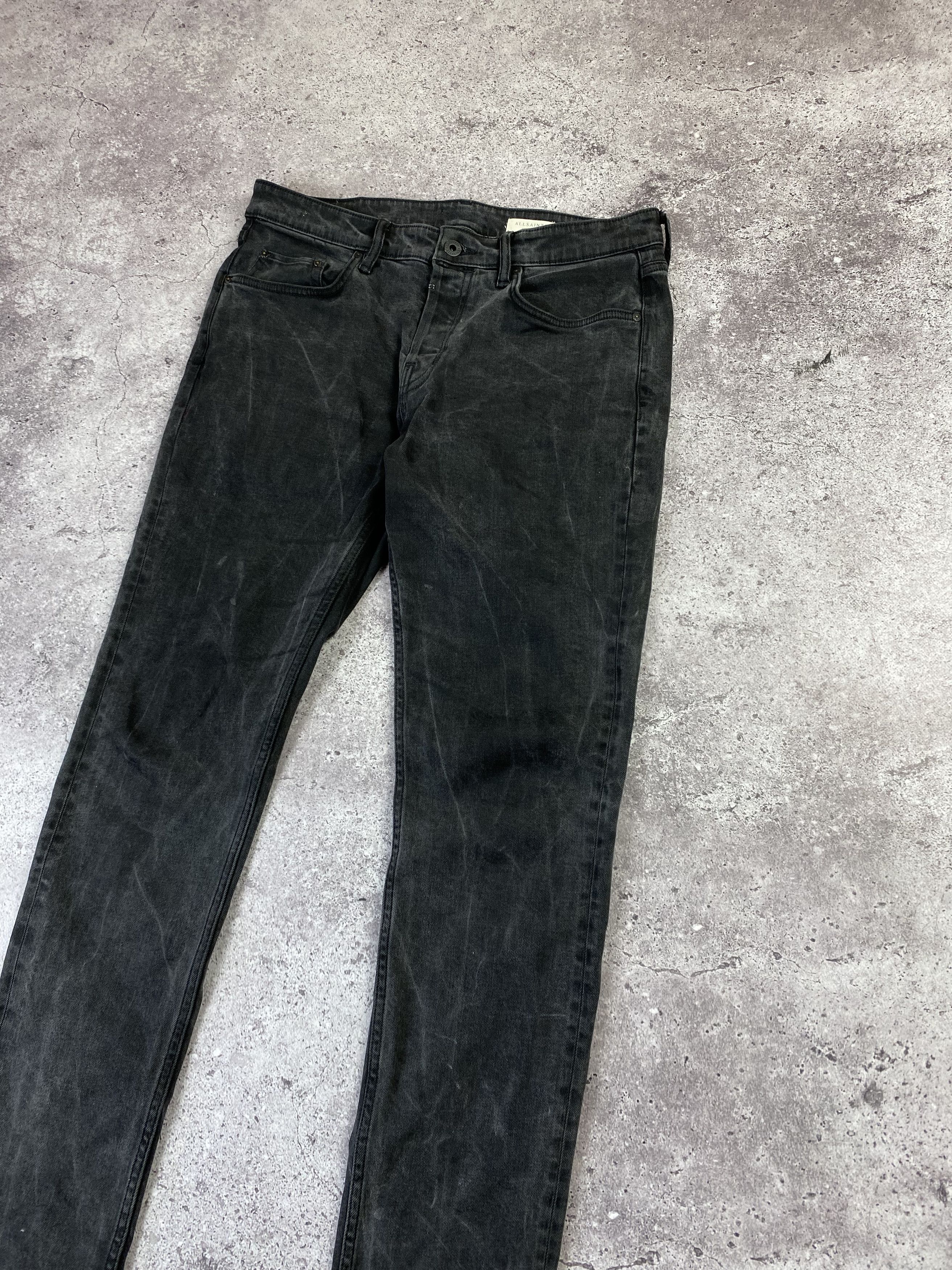 Allsaints AllSaints Rex Faded Wash Repair Slim Fit Jeans Size US 32 / EU 48 - 2 Thumbnail