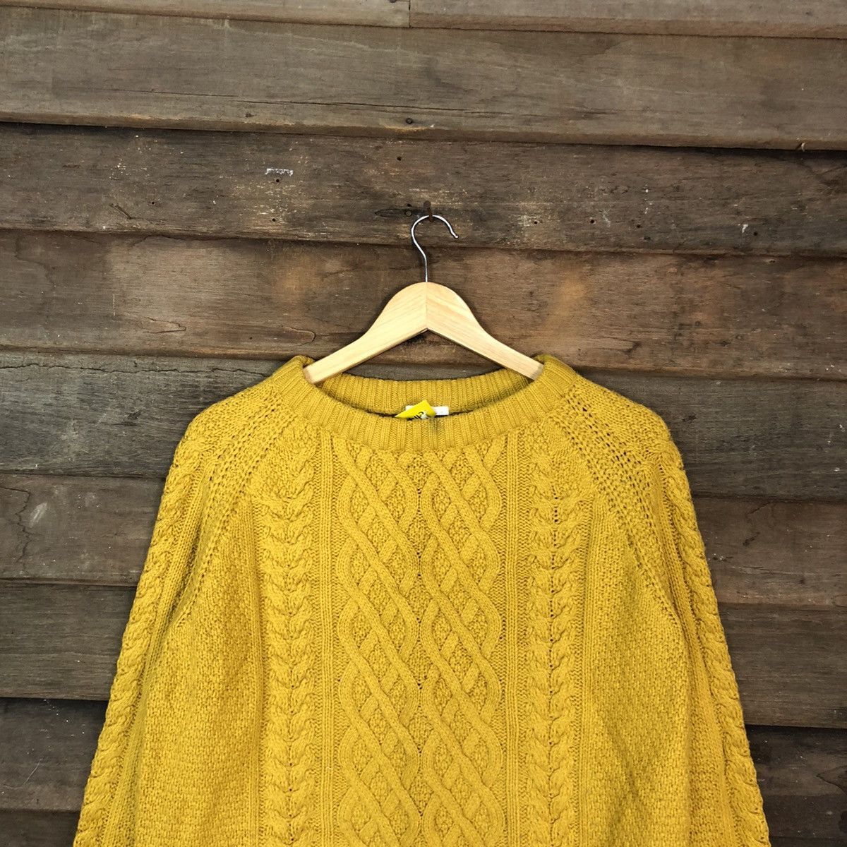 Global Work D Gu Japan Mustard Shag Shaggy Knitwear #c1146 Size US M / EU 48-50 / 2 - 2 Thumbnail
