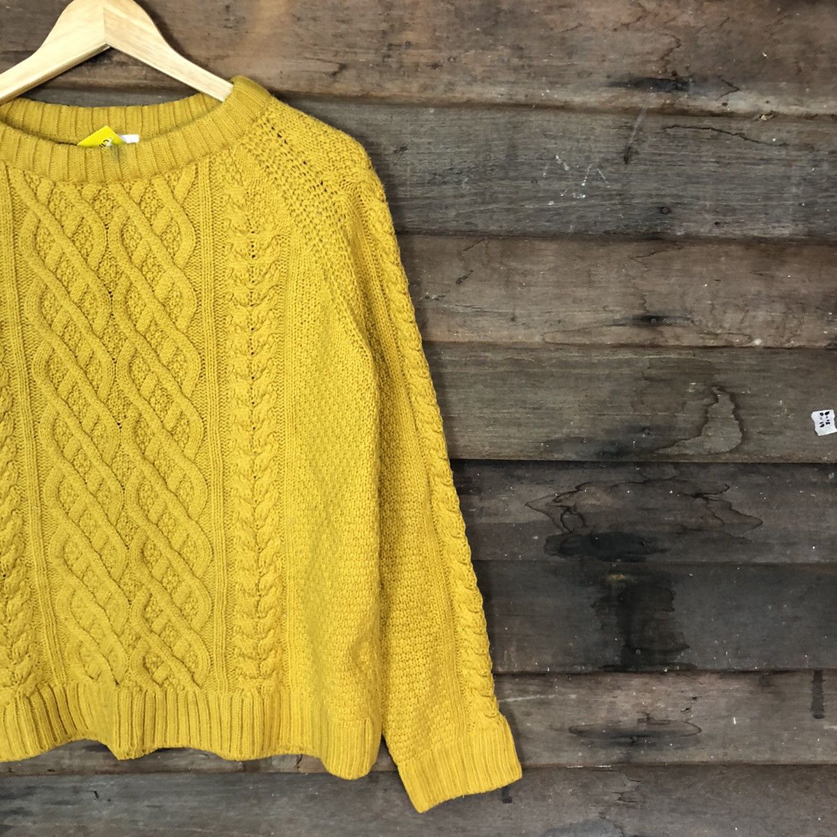 Global Work D Gu Japan Mustard Shag Shaggy Knitwear #c1146 Size US M / EU 48-50 / 2 - 5 Thumbnail