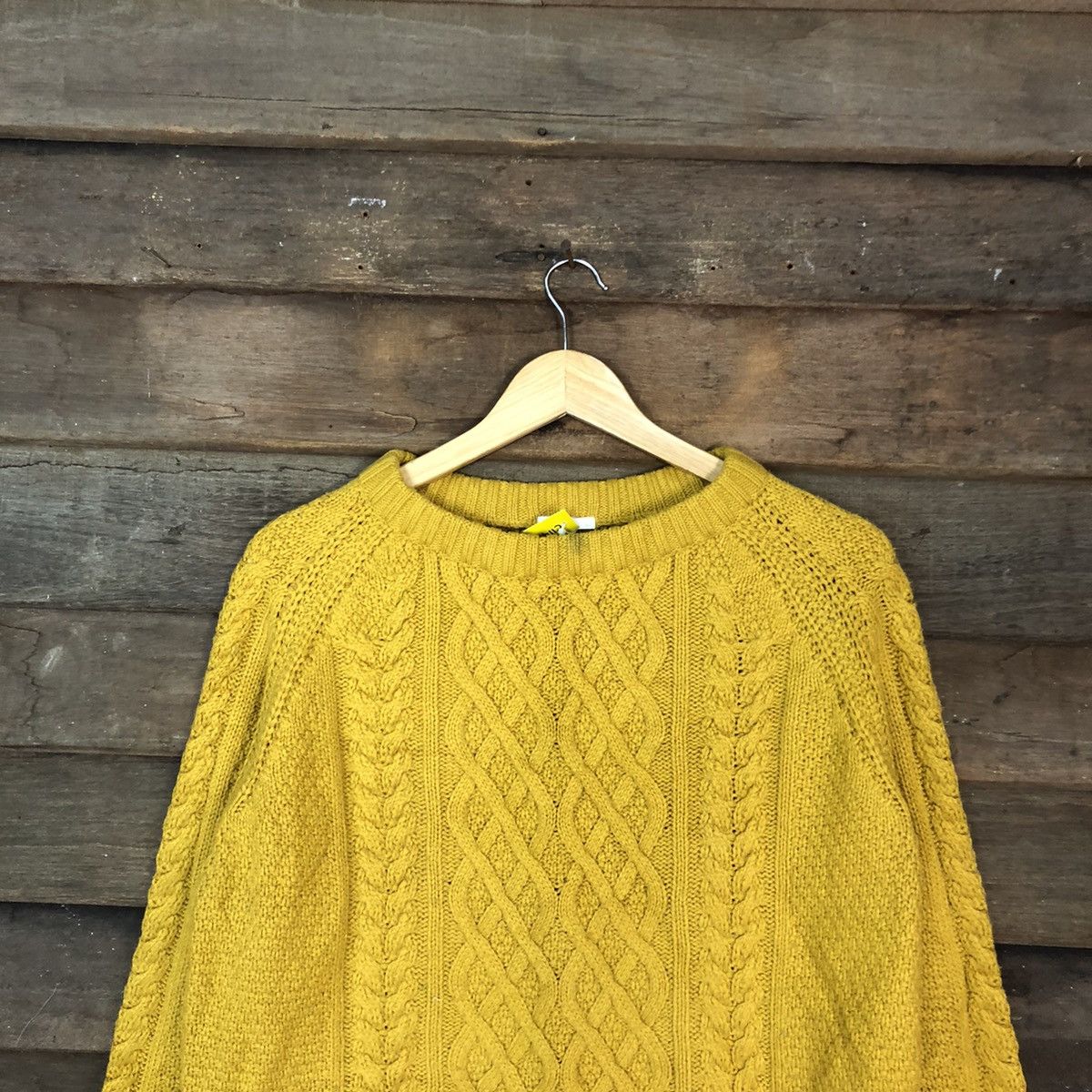 Global Work D Gu Japan Mustard Shag Shaggy Knitwear #c1146 Size US M / EU 48-50 / 2 - 9 Thumbnail