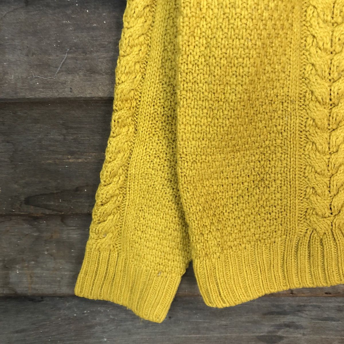 Global Work D Gu Japan Mustard Shag Shaggy Knitwear #c1146 Size US M / EU 48-50 / 2 - 6 Thumbnail