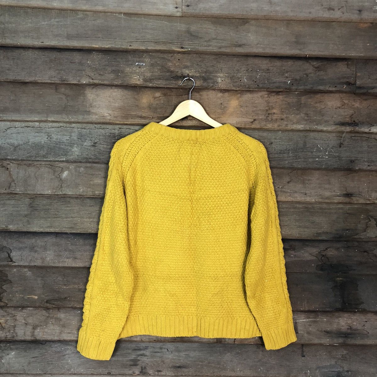 Global Work D Gu Japan Mustard Shag Shaggy Knitwear #c1146 Size US M / EU 48-50 / 2 - 11 Thumbnail