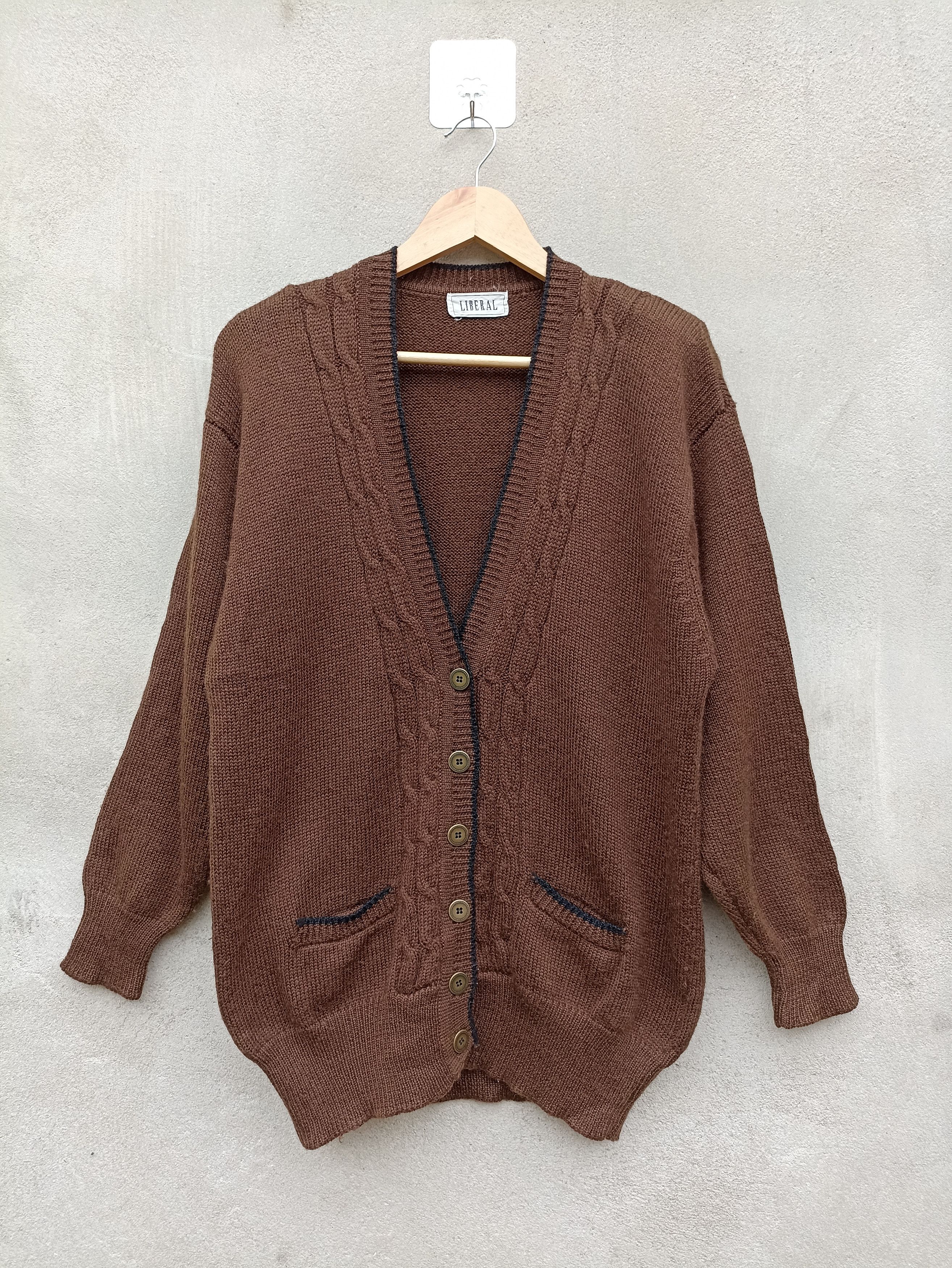 Japanese Brand × Vintage Vintage Liberal Cardigan Knit Sweater Size US M / EU 48-50 / 2 - 1 Thumbnail