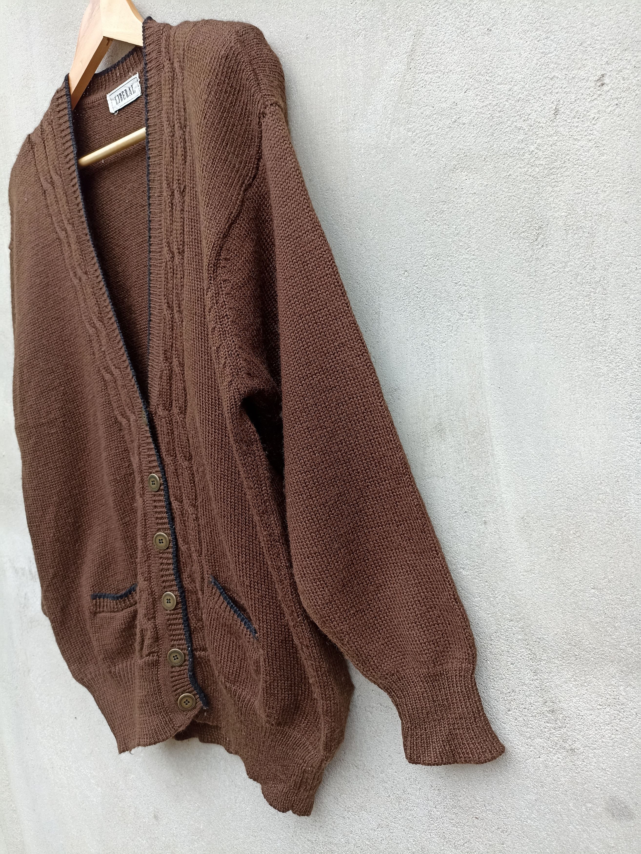 Japanese Brand × Vintage Vintage Liberal Cardigan Knit Sweater Size US M / EU 48-50 / 2 - 2 Thumbnail