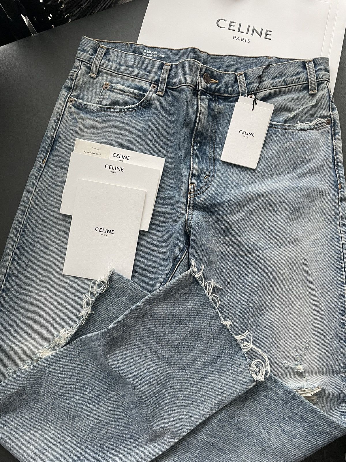 Celine × Hedi Slimane Extremely Rare Sold-out Brand NEW Celine Trash Crash Denim Size US 32 / EU 48 - 7 Thumbnail