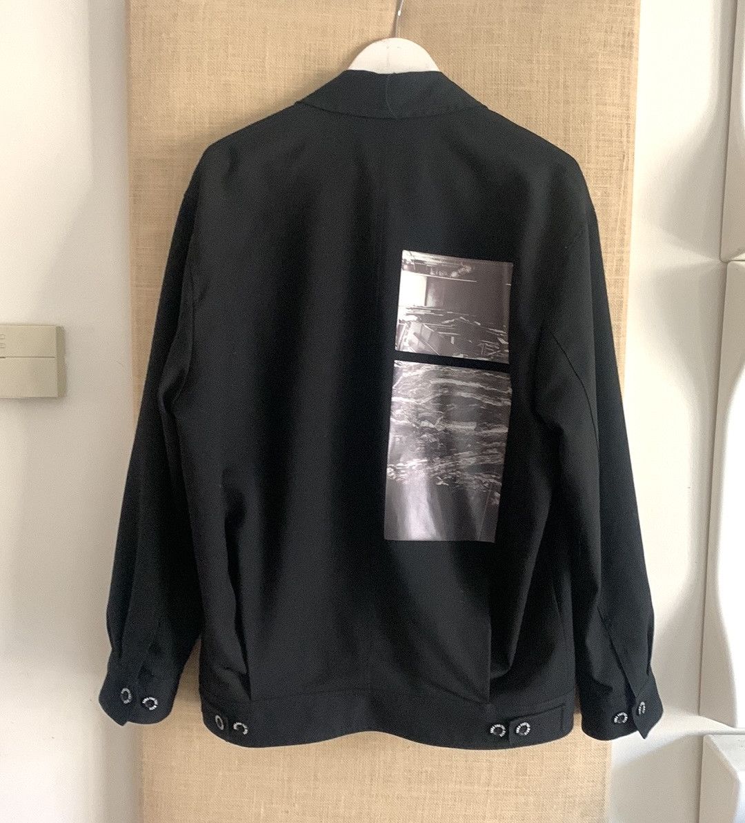 image of Like New Song For The Mute Back Patch Zipper Bomber in Black, Men's (Size Medium)
