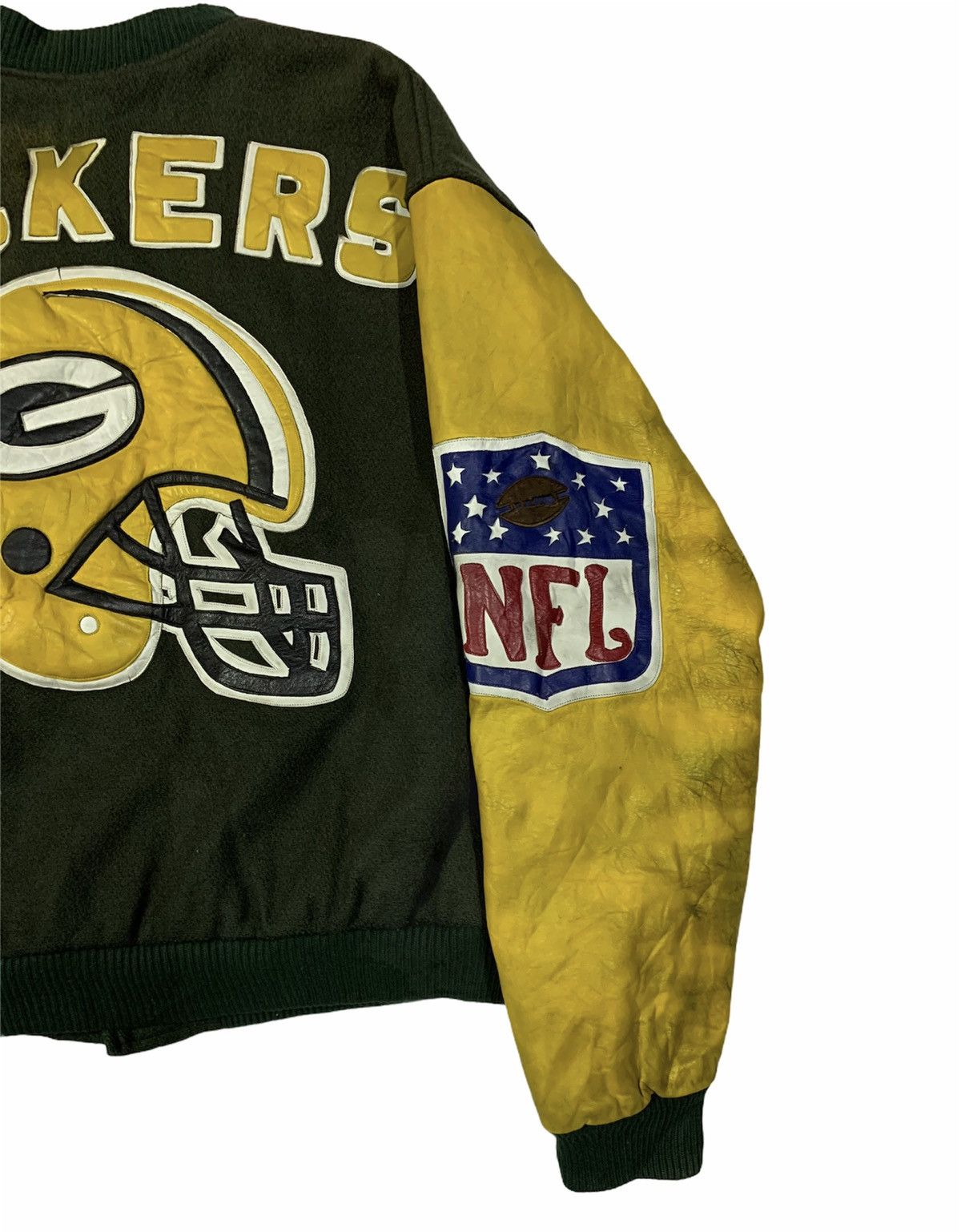 NFL 🔥RARE!!VTG GRIND PACKERS NFL VARSITY JACKETS Size US L / EU 52-54 / 3 - 3 Thumbnail